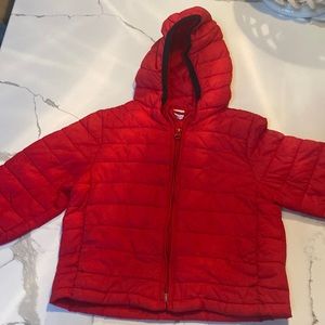 Kids red lightweight down jacket